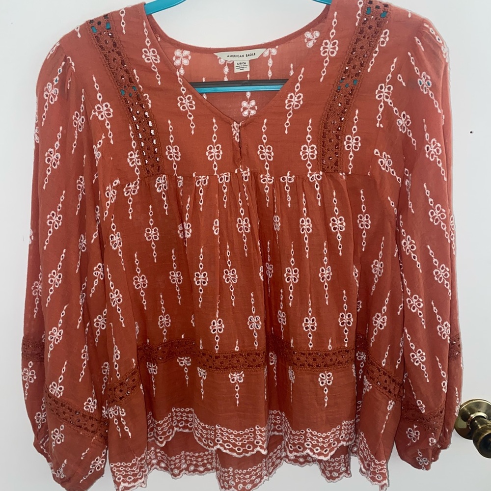 American eagle. Long sleeve blouse.